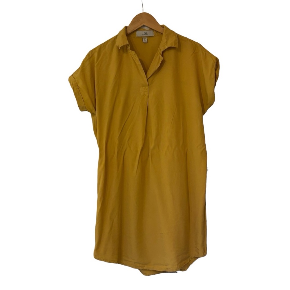 Thread + Supply Yellow/Gold Summer Shirt Dress -Small